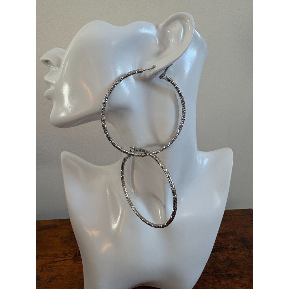 Silver Hoop Earrings for Sensitive Ears